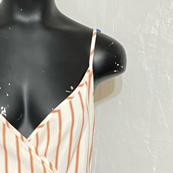 Sage the Label Coral Orange Stripe Wrap Dress - Picture 4 of 7